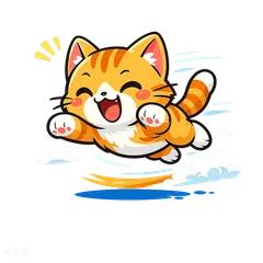 Energetic cat ready to chase and pounce during play